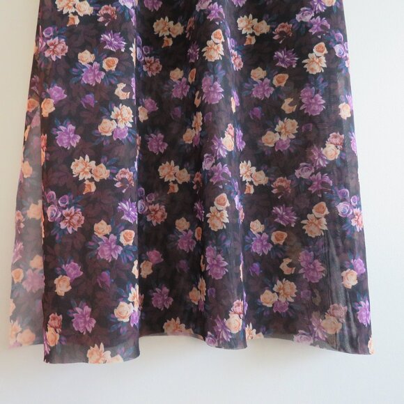 Floral Maxi Dress with Sheer Overlay - Picture 11 of 16